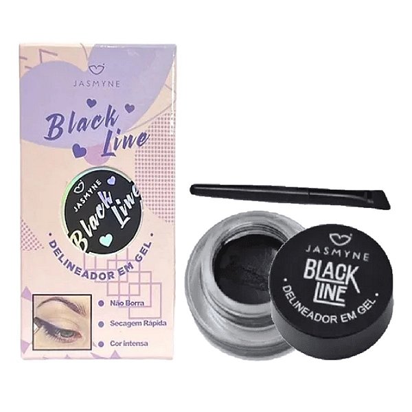 Jasmyne - Delineador em Gel com Pincel JS02013