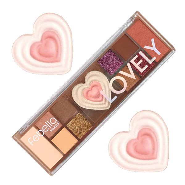Febella - Paleta de Sombras e Iluminador Lovely PSO30343 (A)