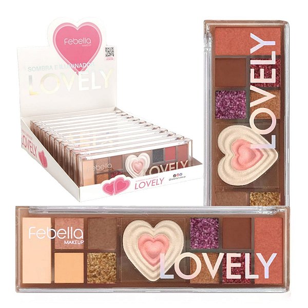 Febella - Paleta de Sombras Lovely PSO30343 (A) - 12 Und