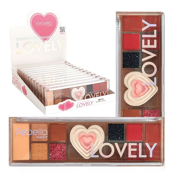 Febella - Paleta de Sombras Lovely PSO30343 (B) - 12 Und