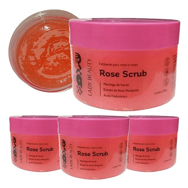 Lady Beauty - Esfoliante Corporal Rose Scrub LB70 - 6 Und