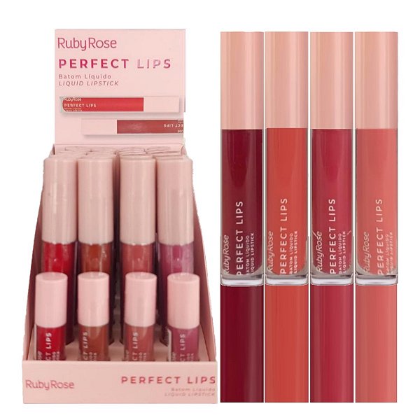 Ruby Rose - Batom Liquido Perfect LIps HB L6200 G1 - 24 un