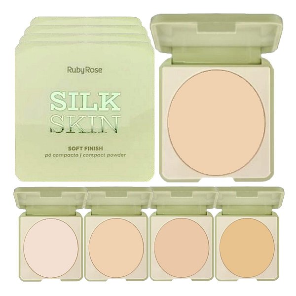 Ruby Rose - Pó Compacto Silk Skin Tons Claros - 04 Unid