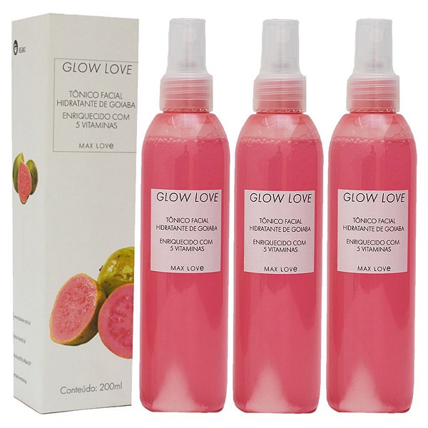 Max Love - Tonico Facial Glow Love Goiaba Vegano - 6 Und