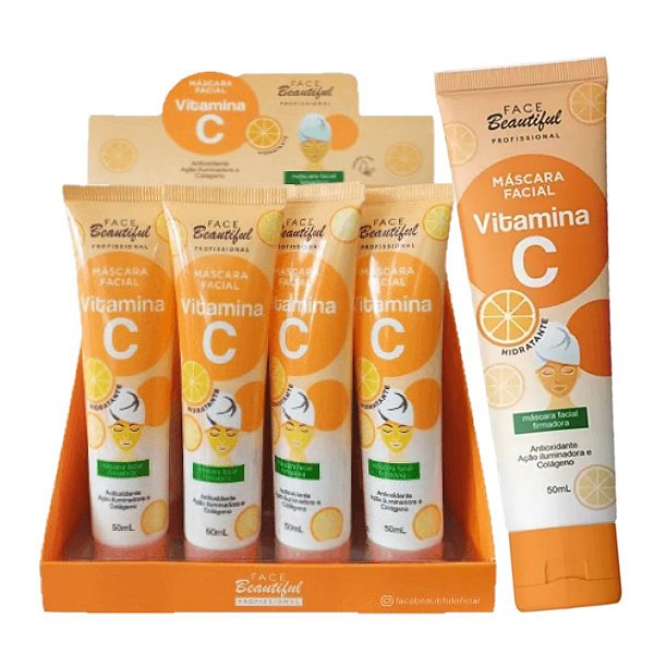 Face Beautiful - Mascara Facial Vitamina C FB215 - 12 Und