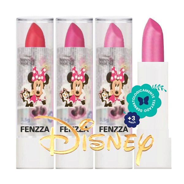 Fenzza - Batom Hipoalergenico Disney Infantil Minnie - 6 Und