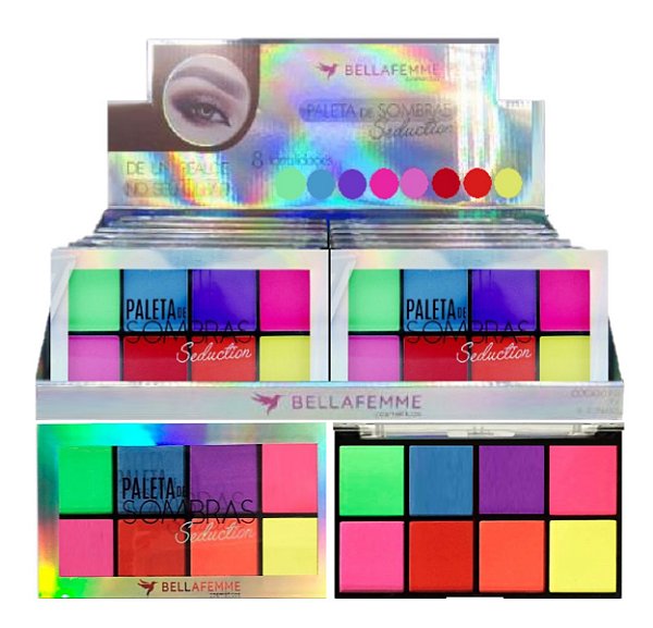 Bella Femme - Paleta de Sombras Coloridas BF10058 - 12 Und - ( Validade : 07/25)
