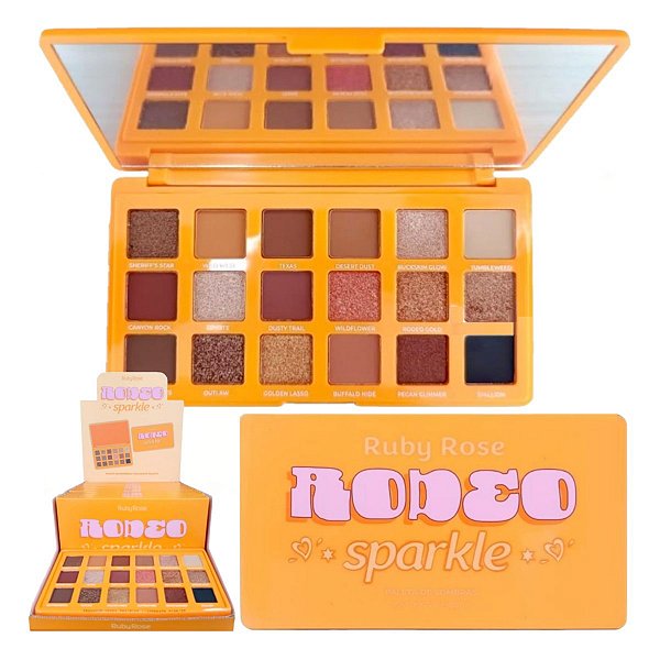 Ruby Rose - Paleta de Sombra com Espelho RODEO F2610 - 12 Un