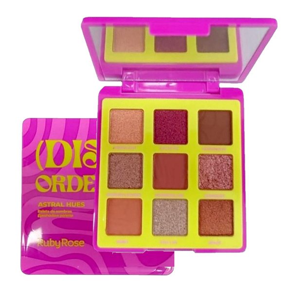 Ruby Rose - Paleta de Sombras Disorder F2600 - 6 Und