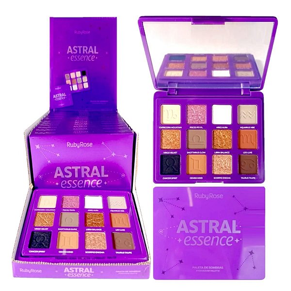 Ruby Rose - Paleta de Sombras Astral Signos HBF2601 - 12 Und