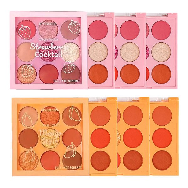 SP Colors - Paleta de Sombras Tropical SP222 - 6 Und