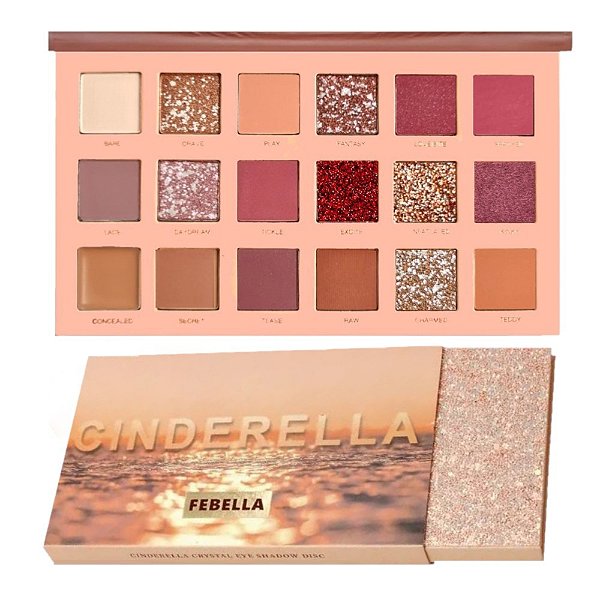 Febella - Paleta de Sombras Cinderella PSO30319 - 12 Und