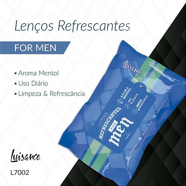 Luisance - Lenço Refrescante para Limpeza Facial for Men L7002A  ( 12 Unidades )
