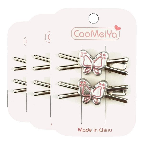 CaoMeiYa - Presilha para Cabelo Borboleta HP13301 - 6 Pares