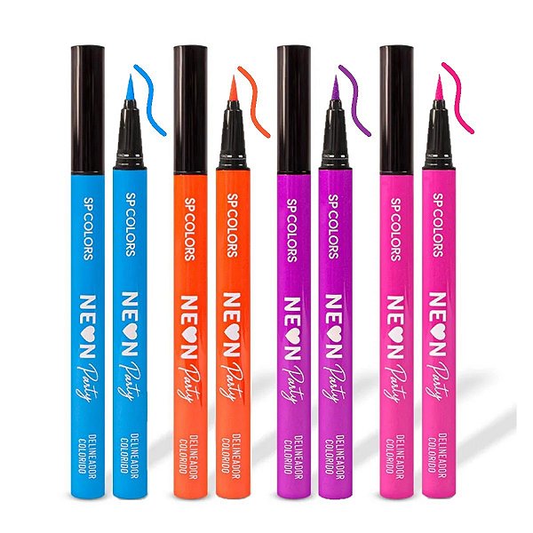 SP Colors - Delineador Colorido Neon Party SP375 - 4 Und