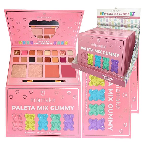 Mia Make - Paleta Mix Gummy Sombra Blush 458 - 12 Und