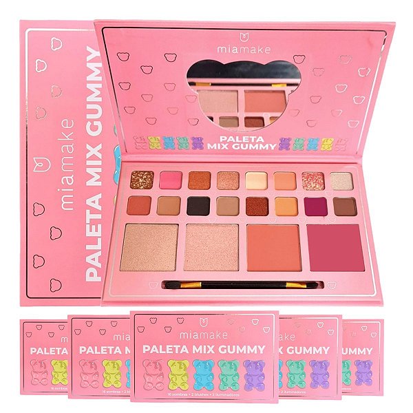 Mia Make - Paleta Mix Gummy Sombra Blush 458 - 6 Und