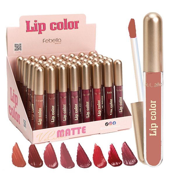 Febella - Batom Liquido Matte Velvet BM40130 B - 48 Und