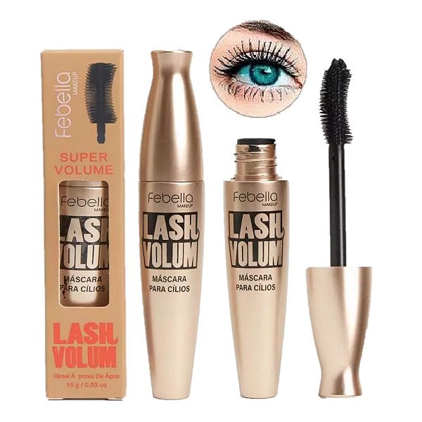 Febella - Mascara de Cilios Lash Volume MA30419 - Curvo
