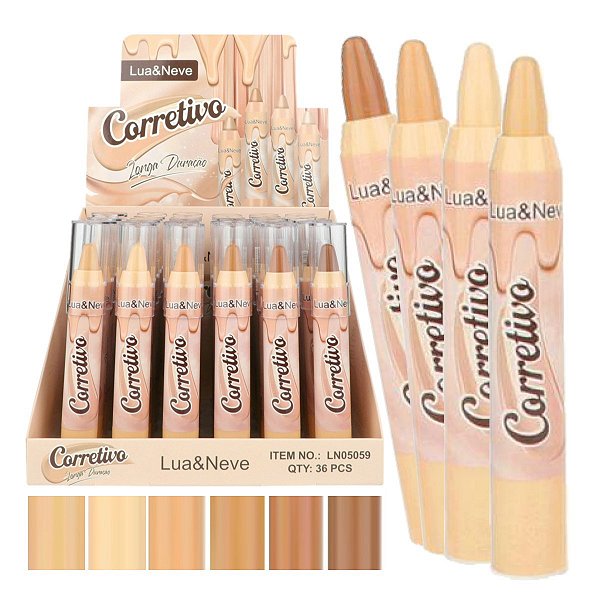 Lua e Neve - Corretivo Stick Longa Duração LN05059 - 36 Und