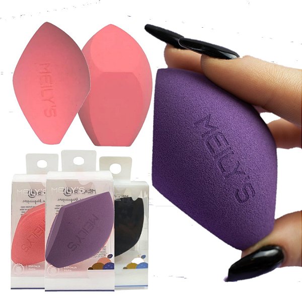 Meily's - Esponja para Maquiagem Chanfrado MAC342 - 6 Und