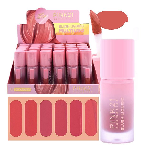 Pink 21 - Blush Liquido Multiuso CS5116 - 24 Und