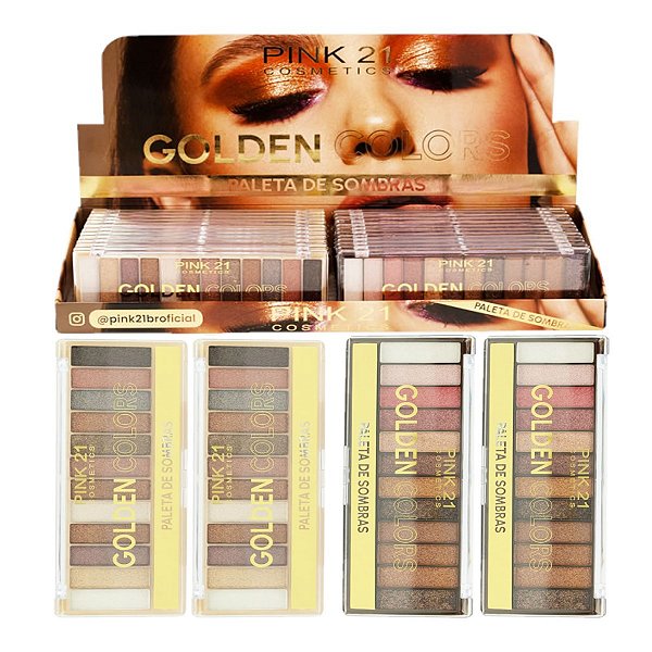 Pink 21 - Paleta de Sombras Golden CS4286 - 24 Und