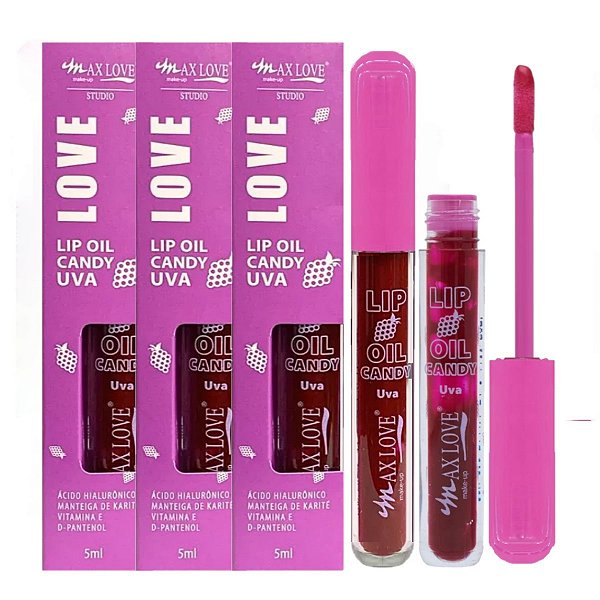 Max Love - Lip Oil Candy Uva 605 - 6 Und