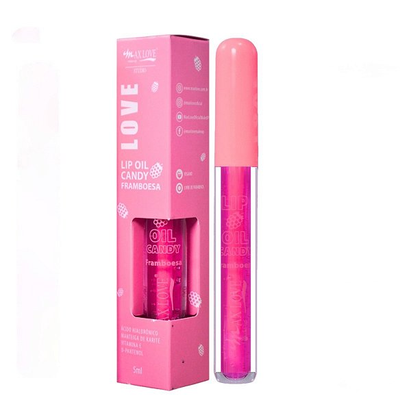 Max Love - Lip Oil Candy Framboesa 601