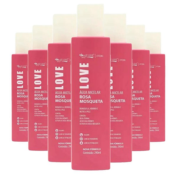 Max Love - Agua Micelar Rosa Mosqueta - 12 Und