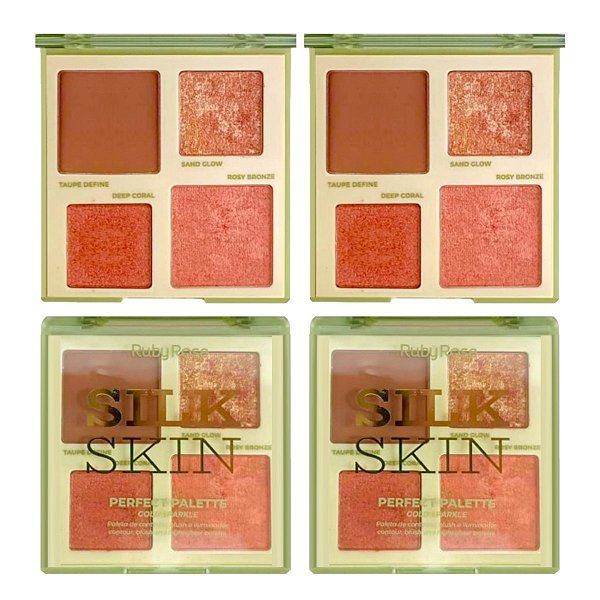 Ruby Rose - Contorno Blush Iluminador Gold Sparkle - 6 Und