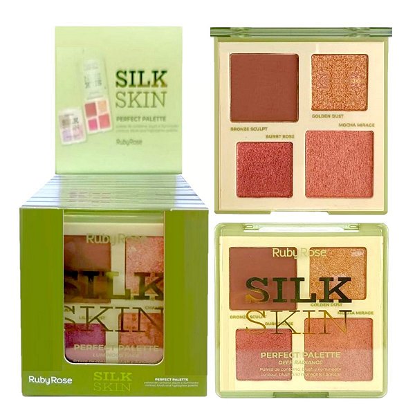 Ruby Rose - Paleta Iluminador Blush Deep Radiance - 12 Und