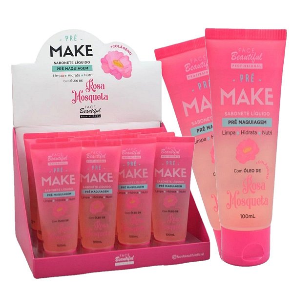 Face Beautiful - Sabonete Pre Make Rosa Mosqueta FB303 -12Un