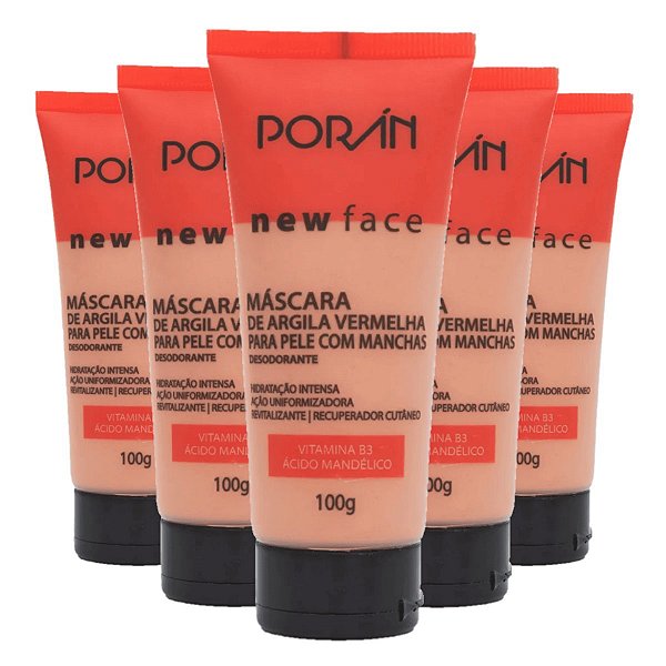 Poran - Mascara de Argila Vermelha Manchas PR000 - 6 Und