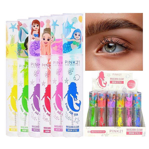 Pink 21 - Mascara de Cilios Incolor CS4494 - 24 Und