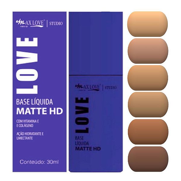 Max Love - Base Liquida HD Medio Escuras  12 a 19 - 06 und