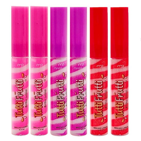 Maria Pink - Brilho Labial Tutti Frutti MP10037 - 6 Und