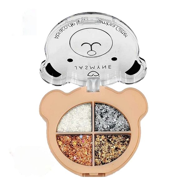 Jasmyne - Paleta de Sombra Glitter Urso JSJ06103 - COR A