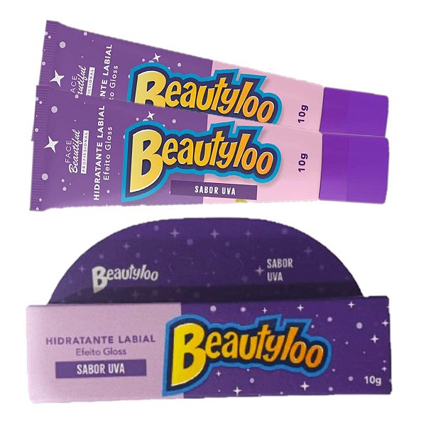 Face Beautiful - Hidratante Labial Beautyloo Uva FB467 -6 Un