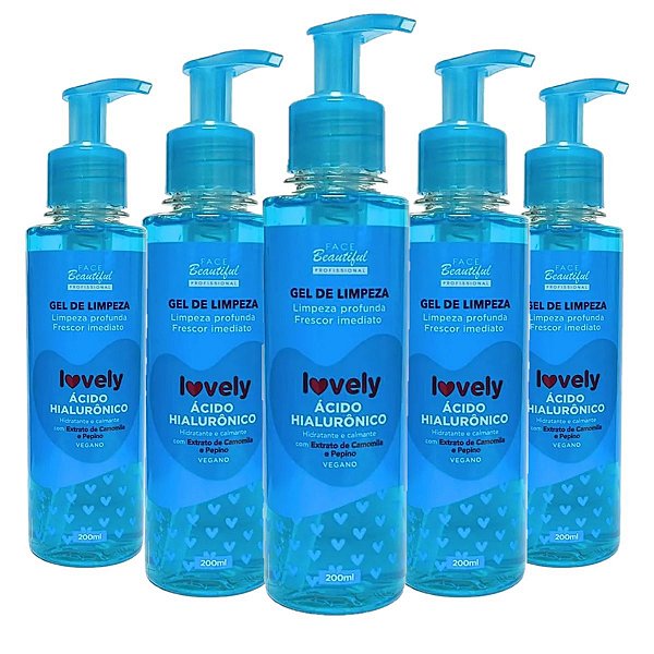 Face Beautiful - Gel de Limpeza Acido Hialuronico - 6 Und