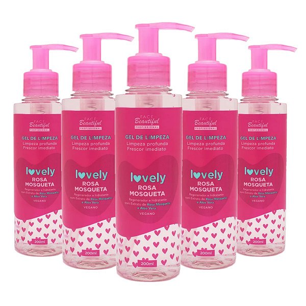 Face Beautiful - Gel de Limpeza Lovely Rosa Mosqueta - 6 Und