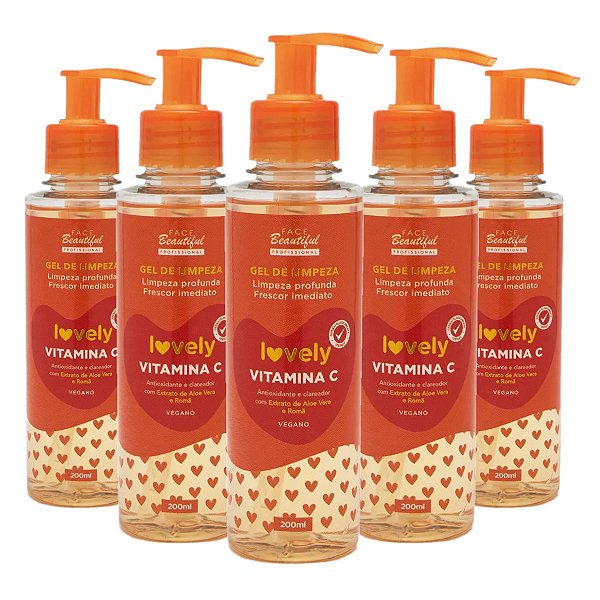 Face Beautiful - Gel de Limpeza Lovely Vitamina C - 6 Und