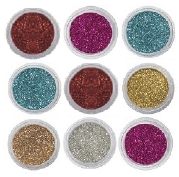 Face Beautiful - Sombra Glitter em Pó - Kit com 6 Unids