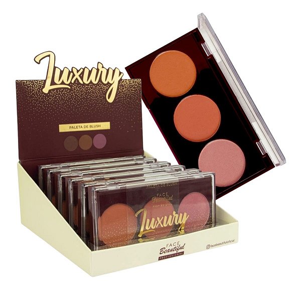 Face Beautiful - Paleta Trio de Blush Luxury FB343 - 6 Und