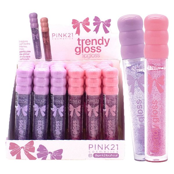 Pink 21 - Lip Gloss Trendy Glitter CS5039 - 24 Und