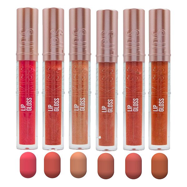 Pink 21 - Lip Gloss Kisslips CS4615B - 6 Und (B)