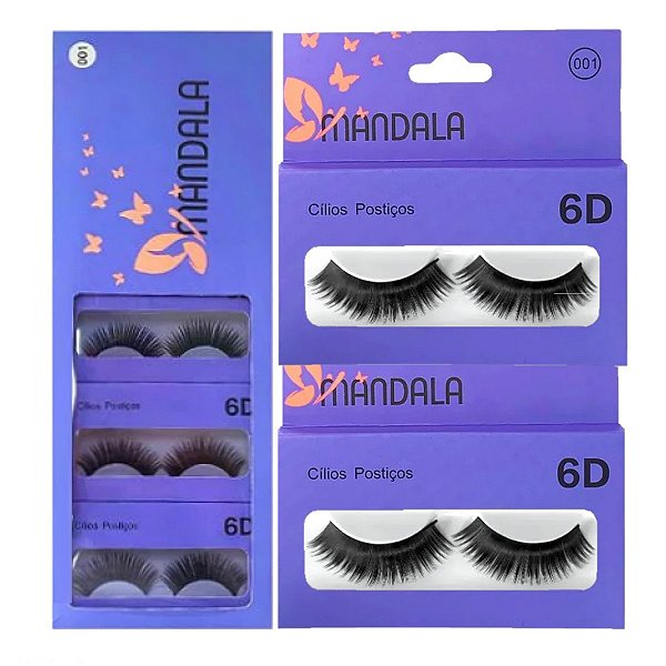 Mandala - Cilios Postiços 6D MC001 - 10 Pares