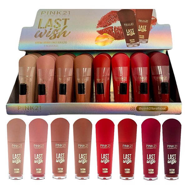 Pink 21 - Batom Liquido Last Wish CS5058 - 24 Und