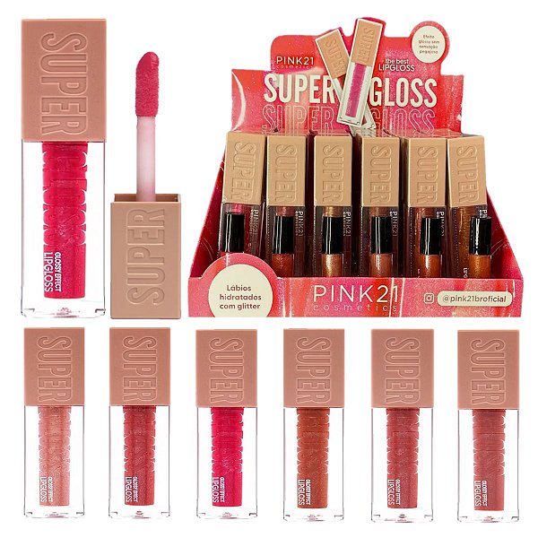 Pink 21 - Lip Gloss Super Glitter CS4599B - 24 Und (B)