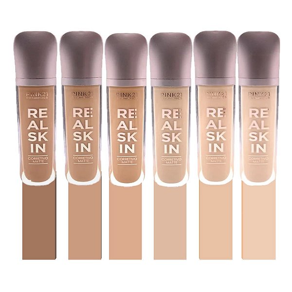 Pink 21 - Corretivo Real Skin Claros e Medios CS4817 - 6 Und